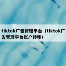 tiktok广告管理平台（tiktok广告管理平台账户转移）