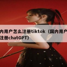 国内用户怎么注册tiktok（国内用户怎么注册chatGPT）