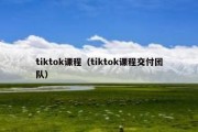 tiktok课程（tiktok课程交付团队）