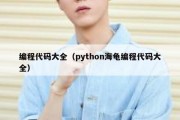 编程代码大全（python海龟编程代码大全）