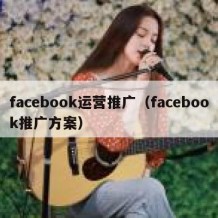 facebook运营推广（facebook推广方案）