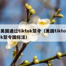 美国通过tiktok禁令（美国tiktok禁令国际法）