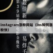 instagram涨粉网站（ins如何涨粉快）