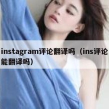 instagram评论翻译吗（ins评论能翻译吗）