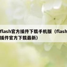 flash官方插件下载手机版（flash插件官方下载最新）