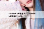 facebook开发客户（facebook开发客户技巧）