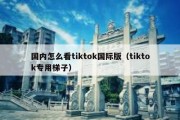 国内怎么看tiktok国际版（tiktok专用梯子）