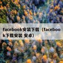 facebook安装下载（facebook下载安装 安卓）