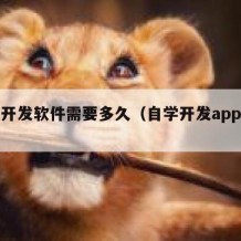 自学开发软件需要多久（自学开发app难不难）