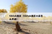 tiktok美区（tiktok美区小店怎么开通）