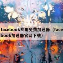 facebook专用免费加速器（facebook加速器官网下载）