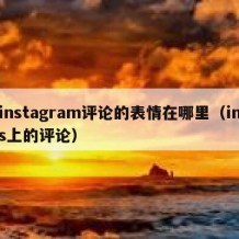 instagram评论的表情在哪里（ins上的评论）