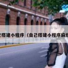 自己搭建小程序（自己搭建小程序麻烦么）
