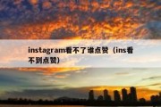 instagram看不了谁点赞（ins看不到点赞）