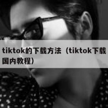 tiktok的下载方法（tiktok下载国内教程）