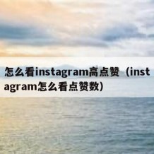 怎么看instagram高点赞（instagram怎么看点赞数）