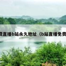 免费直播b站永久地址（b站直播免费吗）