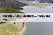 如何搭建一个网站（如何搭建一个网站做服务平台）