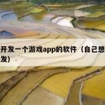 自学开发一个游戏app的软件（自己想做游戏开发）