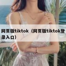 网页版tiktok（网页版tiktok登录入口）