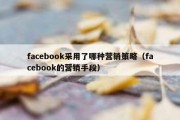 facebook采用了哪种营销策略（facebook的营销手段）