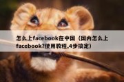 怎么上facebook在中国（国内怎么上facebook?使用教程,4步搞定）