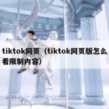 tiktok网页（tiktok网页版怎么看限制内容）