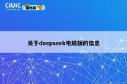 关于deepseek电脑版的信息
