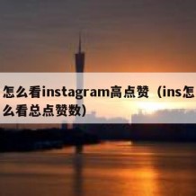 怎么看instagram高点赞（ins怎么看总点赞数）