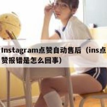 Instagram点赞自动售后（ins点赞报错是怎么回事）