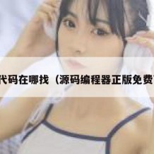 开源代码在哪找（源码编程器正版免费下载）