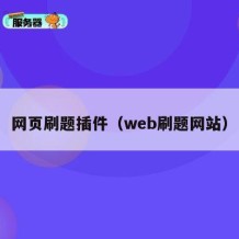 网页刷题插件（web刷题网站）