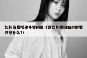 如何简易搭建外贸网站（建立外贸网站的需要注意什么?）