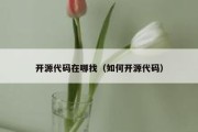 开源代码在哪找（如何开源代码）