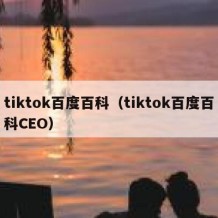 tiktok百度百科（tiktok百度百科CEO）