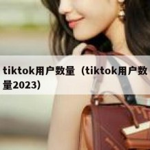 tiktok用户数量（tiktok用户数量2023）