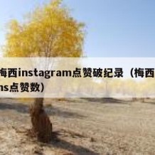 梅西instagram点赞破纪录（梅西ins点赞数）