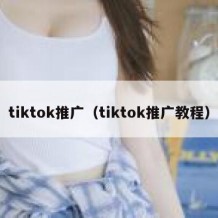 tiktok推广（tiktok推广教程）