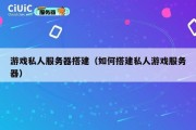 游戏私人服务器搭建（如何搭建私人游戏服务器）