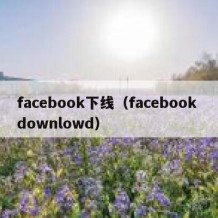 facebook下线（facebook downlowd）