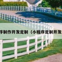 小程序制作开发定制（小程序定制开发工具）