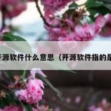 开源软件什么意思（开源软件指的是）