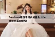 facebook相当于国内的什么（facebook是app吗）