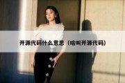 开源代码什么意思（啥叫开源代码）