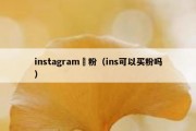 instagram買粉（ins可以买粉吗）