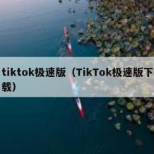 tiktok极速版（TikTok极速版下载）