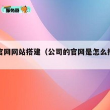 公司官网网站搭建（公司的官网是怎么搭建的）