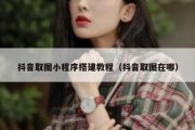 抖音取图小程序搭建教程（抖音取图在哪）