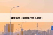 网页插件（网页插件怎么删除）