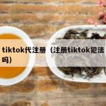 tiktok代注册（注册tiktok犯法吗）